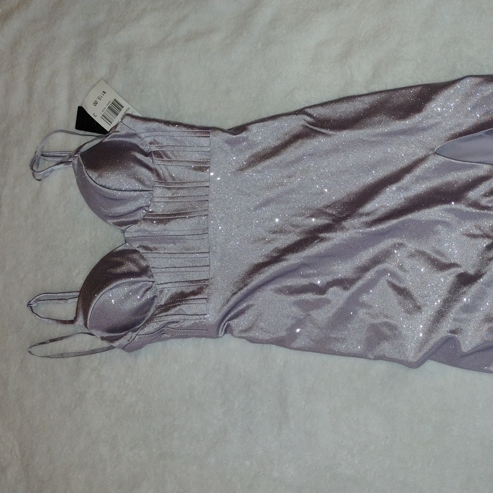 City Vibe prom dress, size three, pale gray